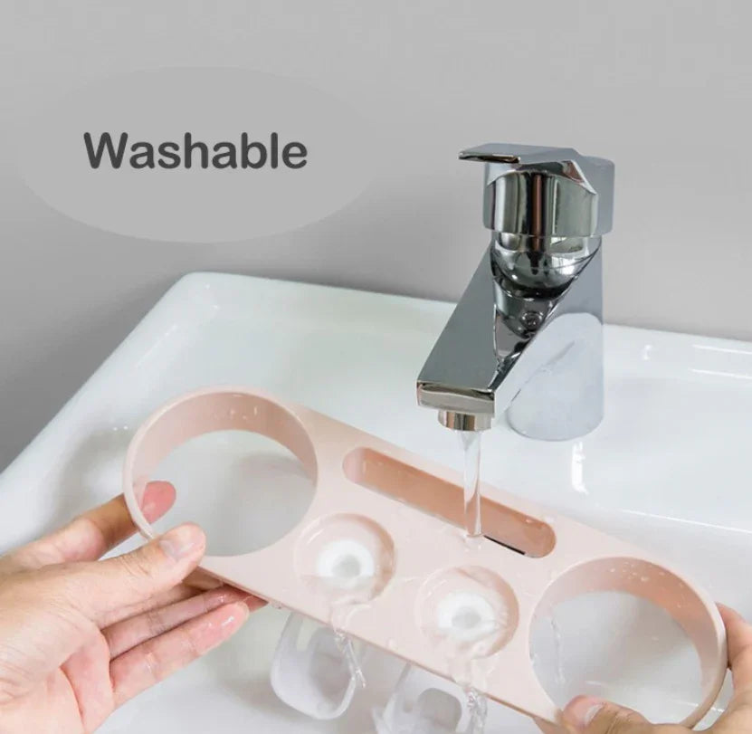 Toothbrush and Toothpaste Holder – Wall-Mounted, Minimal Bathroom Organizer - Shop Modiqa