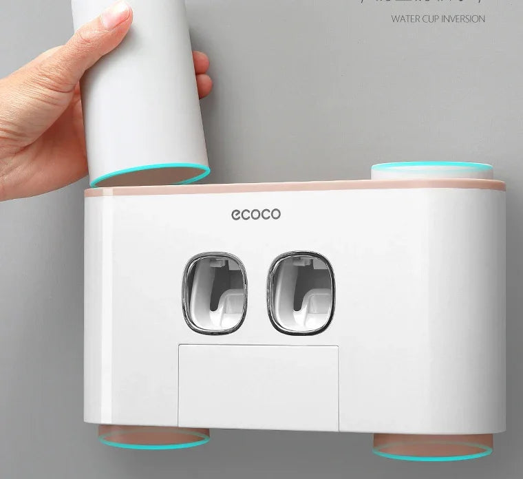 Toothbrush and Toothpaste Holder – Wall-Mounted, Minimal Bathroom Organizer - Shop Modiqa