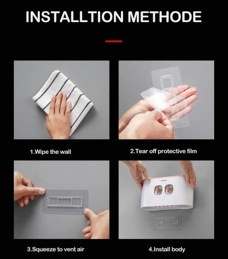 Toothbrush and Toothpaste Holder – Wall-Mounted, Minimal Bathroom Organizer - Shop Modiqa