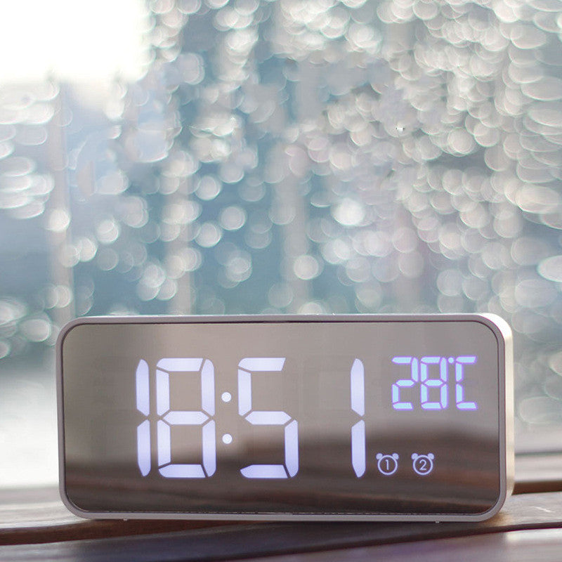 Music LED Digital Alarm Clock with Temperature & Date Display