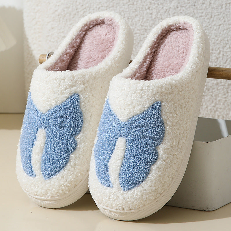 Cute Pretty Bow Cotton Slippers