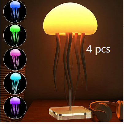 Portable LED Jellyfish Night Light For Bedside Desk