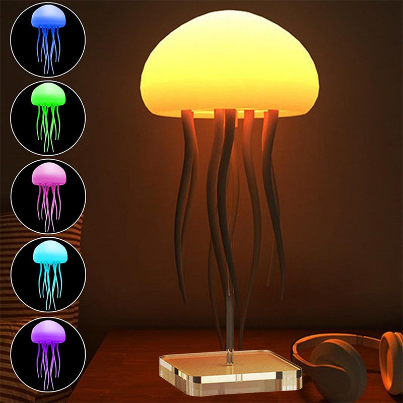Portable LED Jellyfish Night Light For Bedside Desk