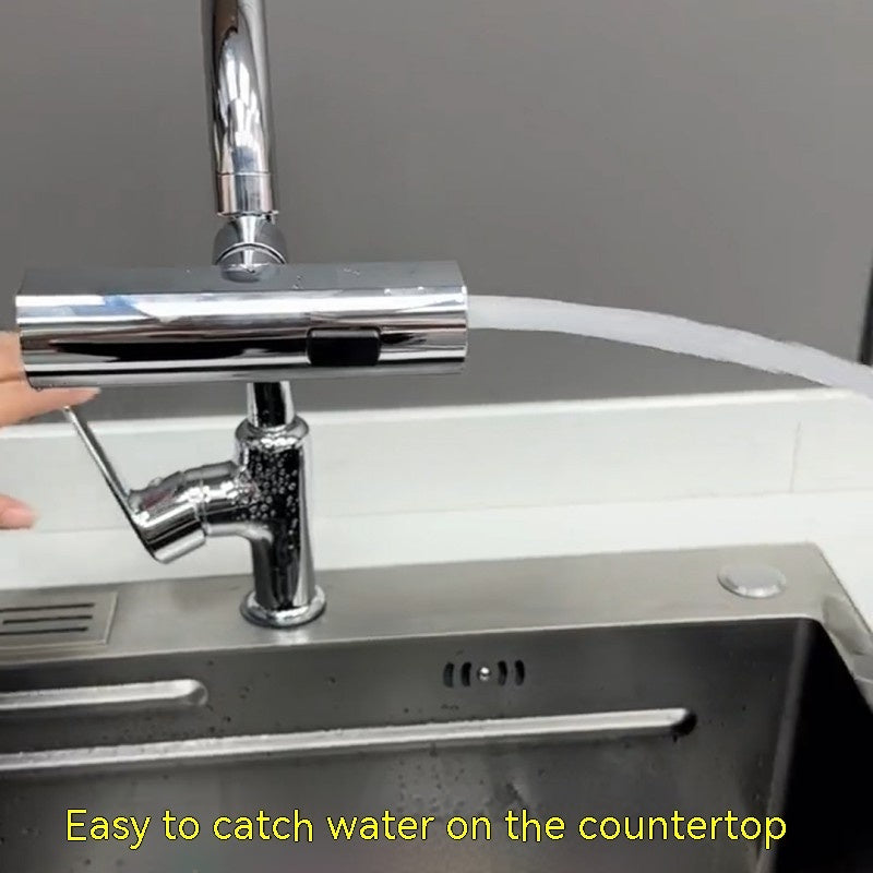 Multifunctional Kitchen Faucet with Universal Rotating Bubbler