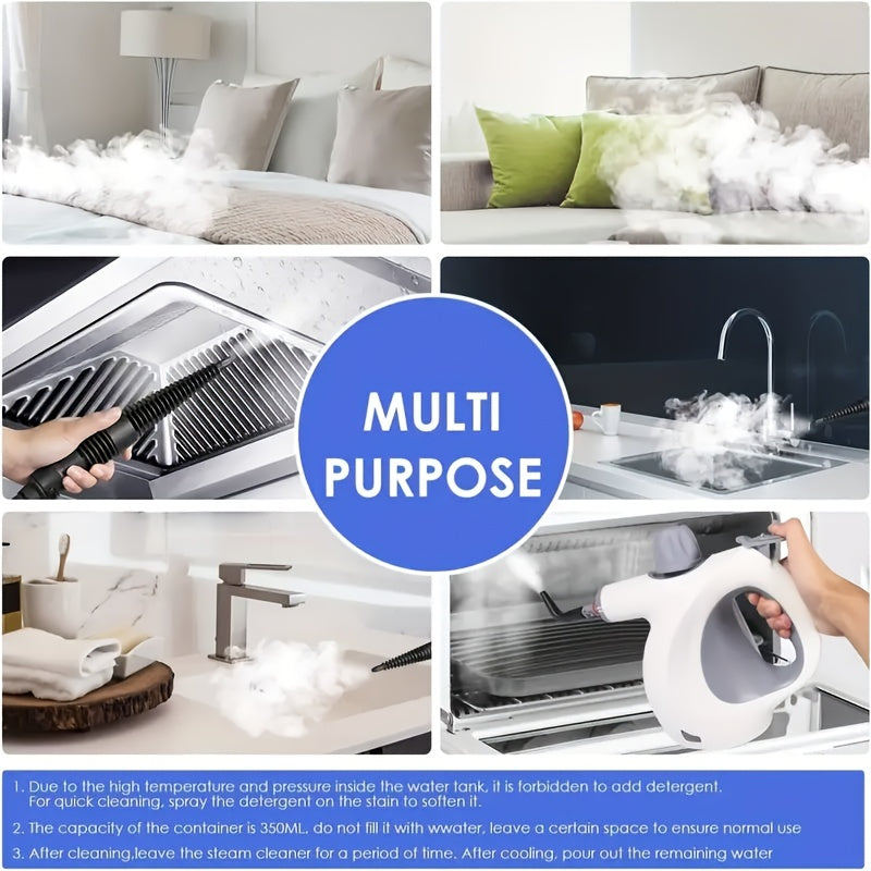 Handheld Multi-Surface Pressurized Steam Cleaner With 12 Accessories