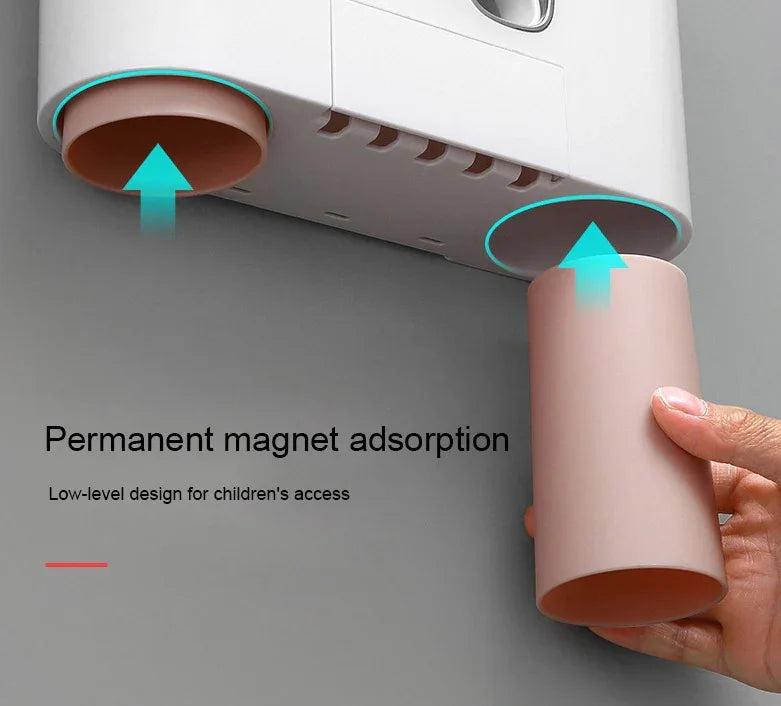Toothbrush and Toothpaste Holder – Wall-Mounted, Minimal Bathroom Organizer - Shop Modiqa