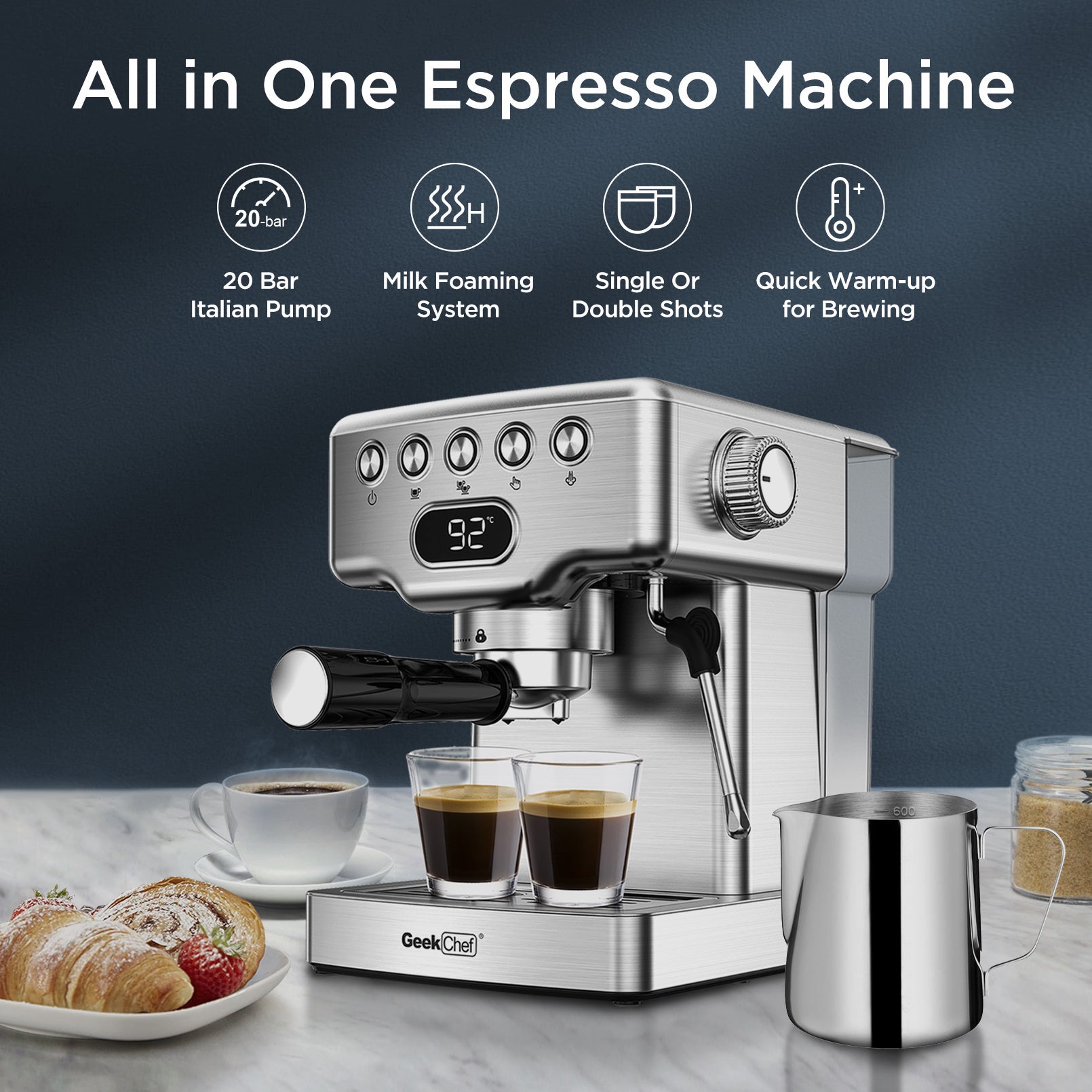 Geek Chef Barista Series Espresso Machine
