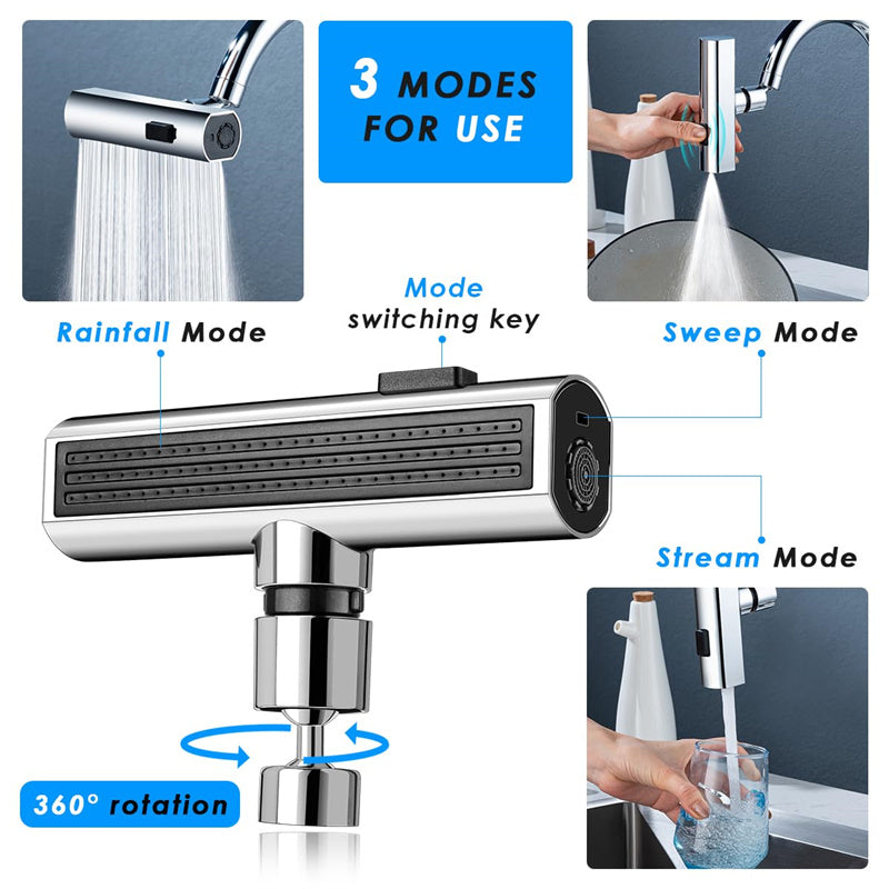Multifunctional Kitchen Faucet with Universal Rotating Bubbler