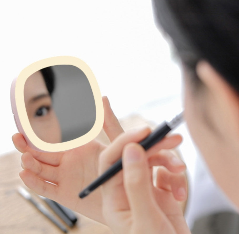 Portable LED Makeup Mirror – Compact, Travel-Friendly, Small Vanity Mirror with Lights - Shop Modiqa