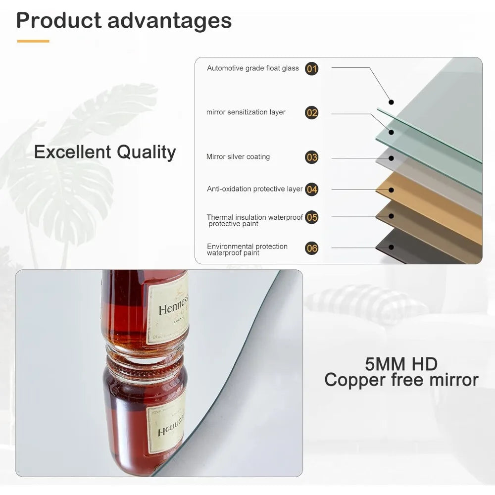 Wavy Full Body Mirror for Bedroom, Living Room & Cloakroom