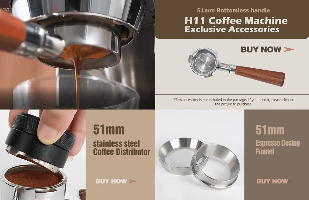 HiBREW H11 20 Bar Semi-Automatic Espresso Machine