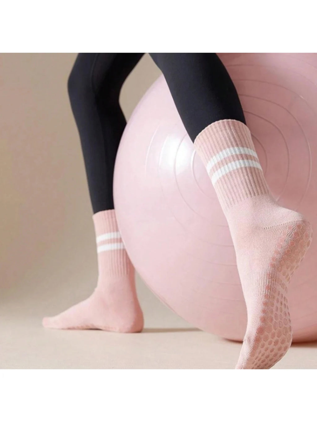 4 pairs of yoga socks, pure cotton anti slip silicone indoor fitness & pilates