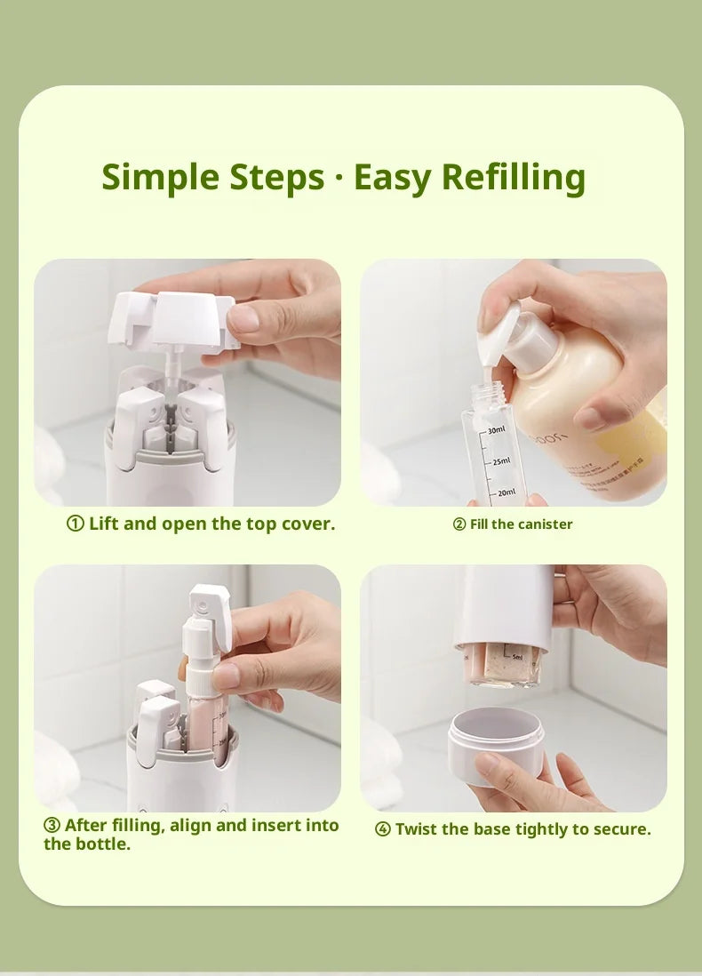 4-in-1 Travel Refillable Bottles