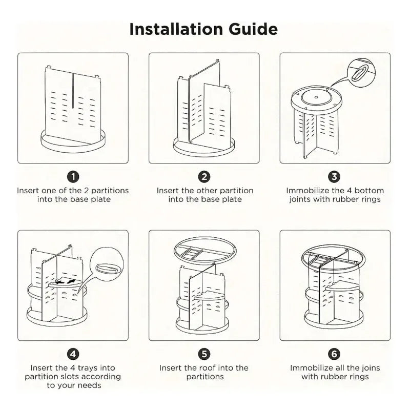 360 ° Rotatable Cosmetics Storage Rack