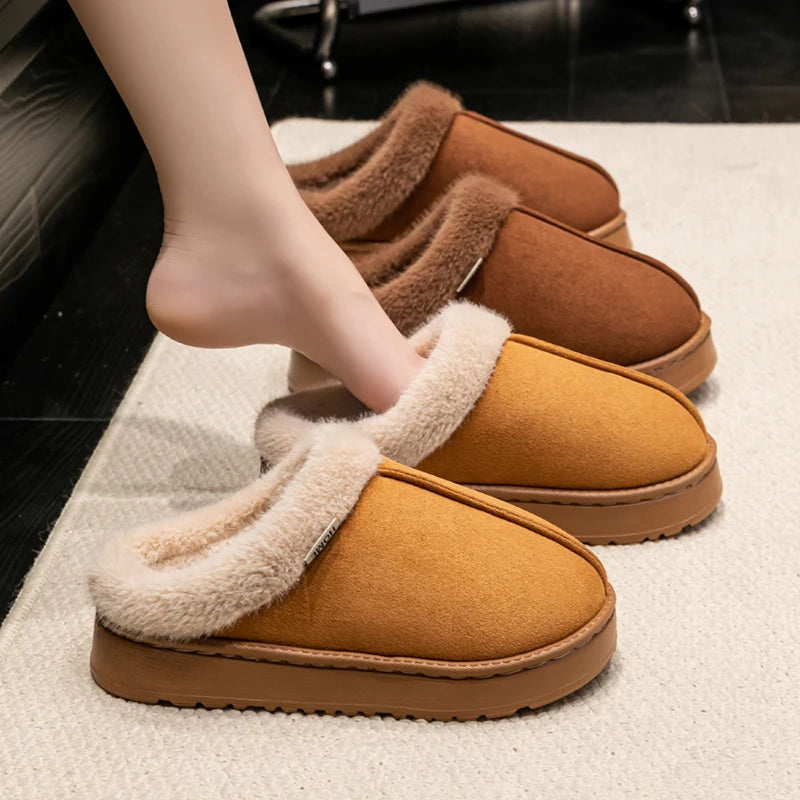 Fashion Unisex Fluffy Slippers for Autumn and Winter