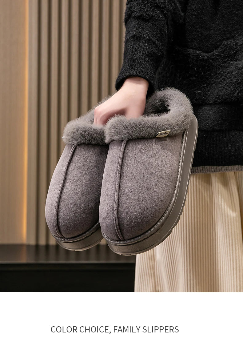 Fashion Unisex Fluffy Slippers for Autumn and Winter