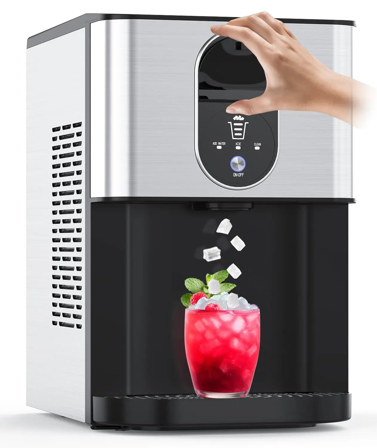 Nugget Ice Maker Machine with Dispenser