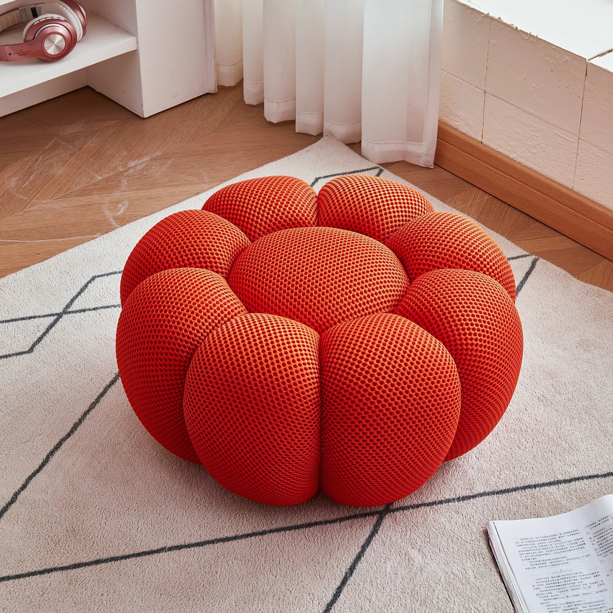 Pumpkin Lazy Sofa, Minimalist Rochburg Football Sofa