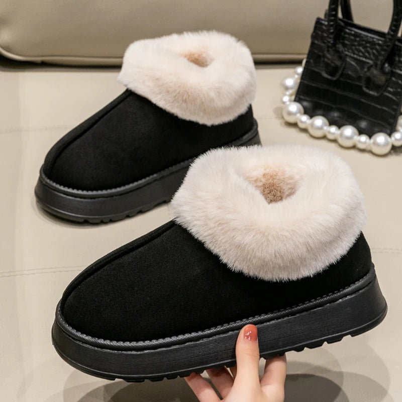 Plush Faux Fur Fashion Snow Boots