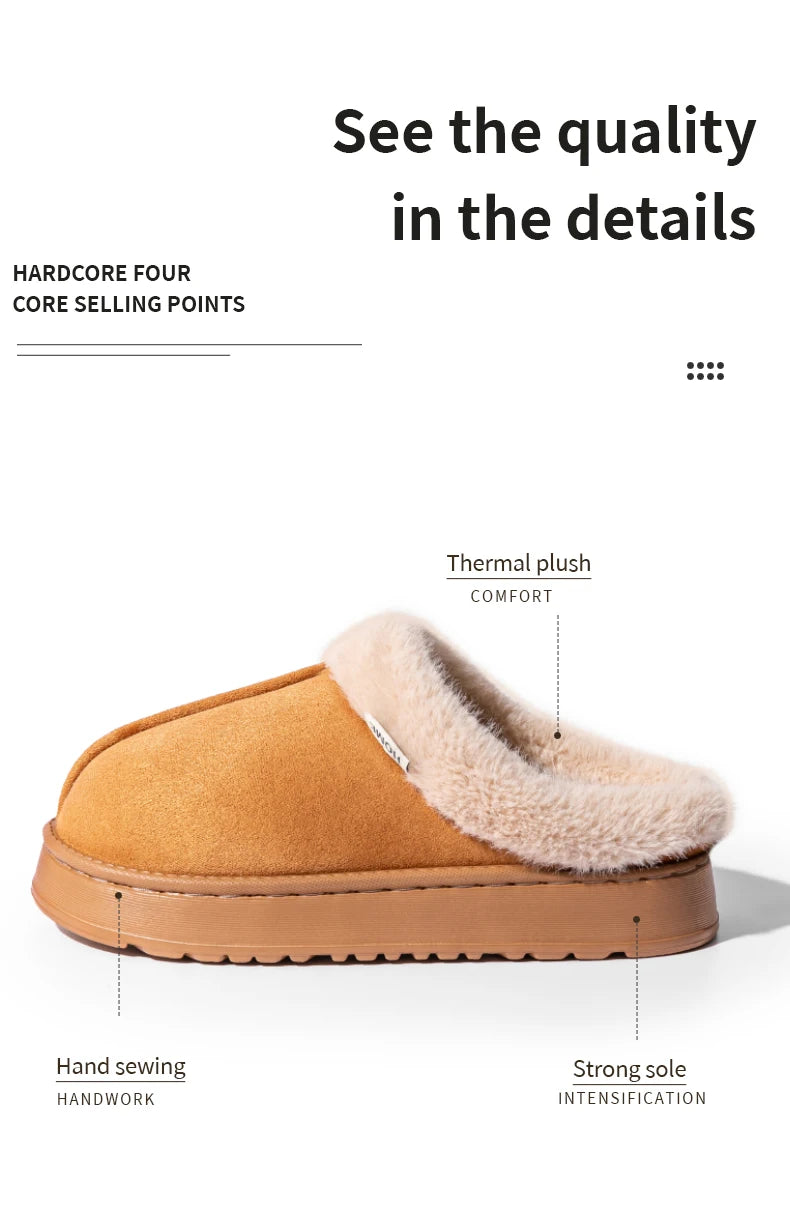 Fashion Unisex Fluffy Slippers for Autumn and Winter