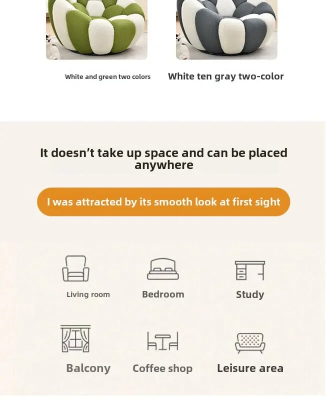 Pumpkin Lazy Sofa, Minimalist Rochburg Football Sofa