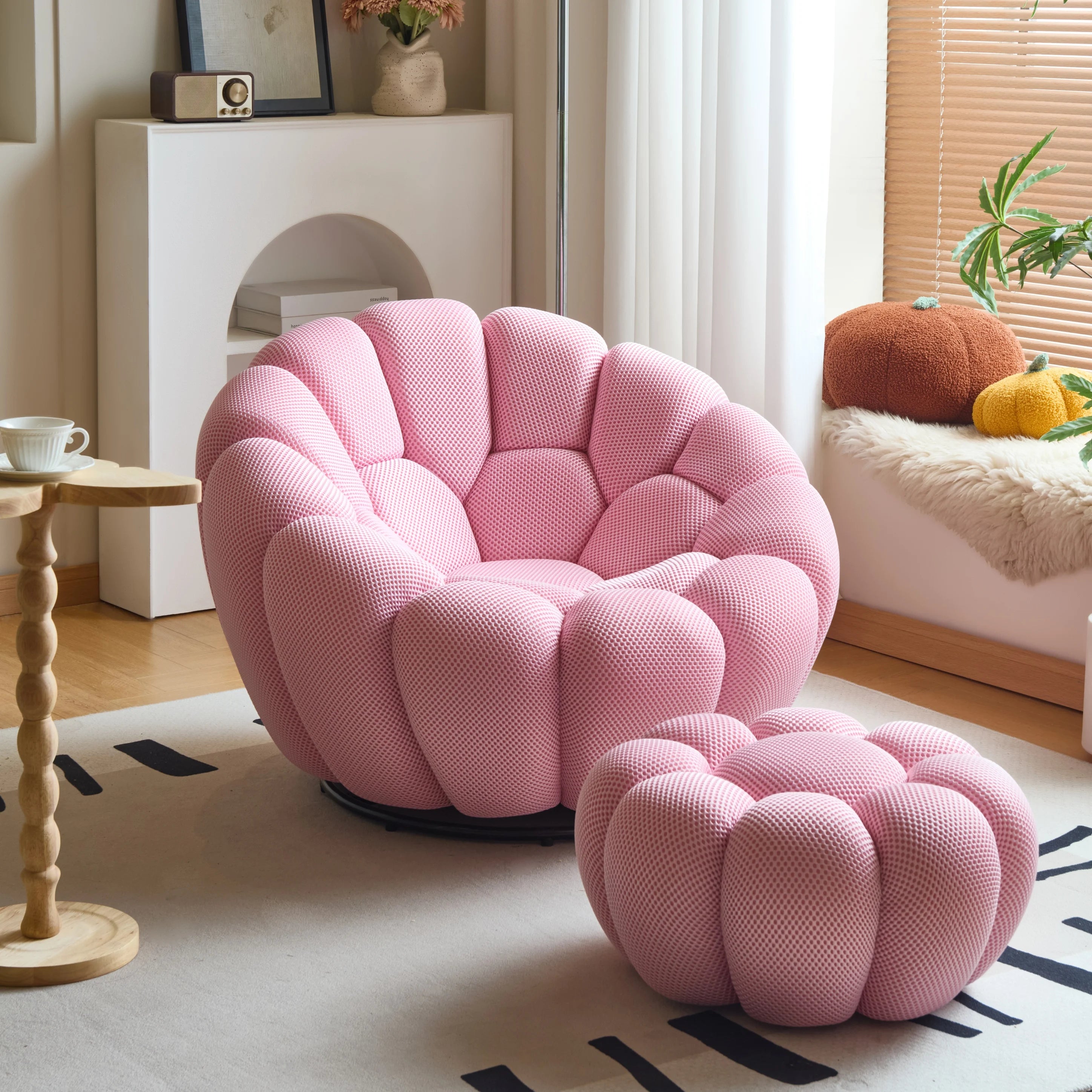 Pumpkin Lazy Sofa, Minimalist Rochburg Football Sofa