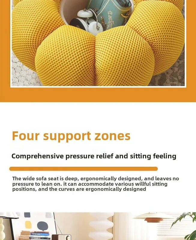 Pumpkin Lazy Sofa, Minimalist Rochburg Football Sofa