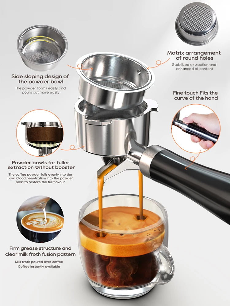 HiBREW 20Bar Semi-Automatic Espresso Machine