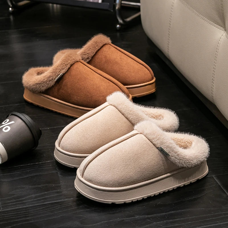 Fashion Unisex Fluffy Slippers for Autumn and Winter