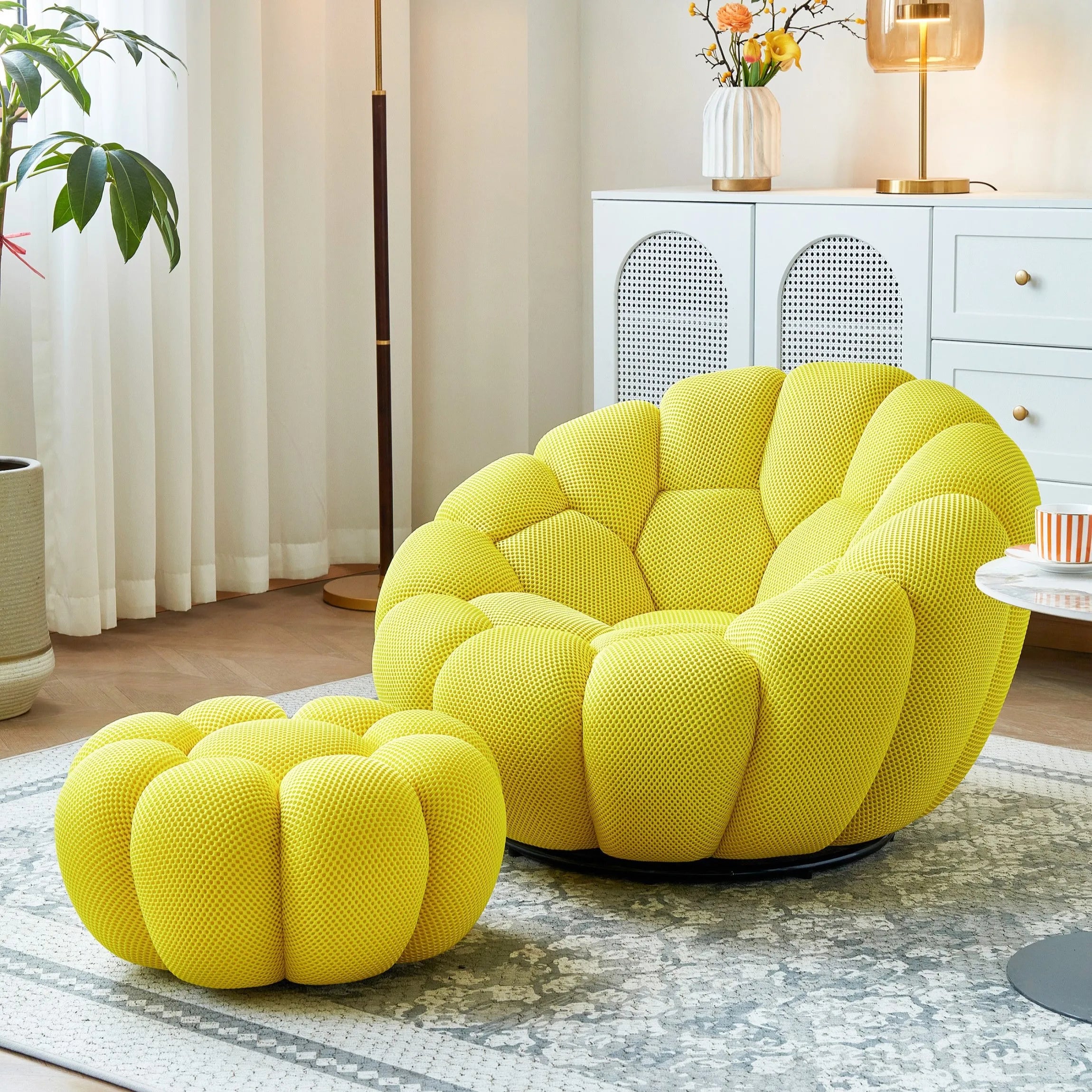 Pumpkin Lazy Sofa, Minimalist Rochburg Football Sofa