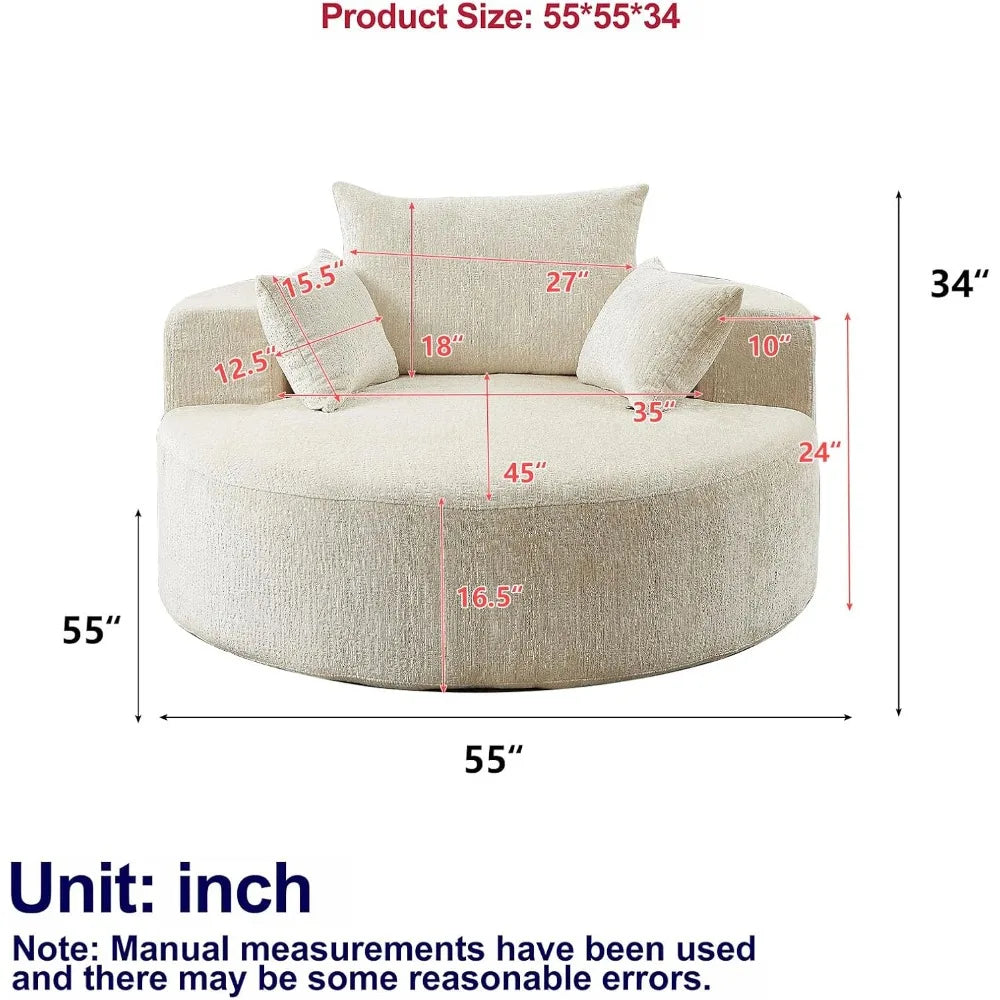 Chenille Modern Sleeper and Lounge Chair