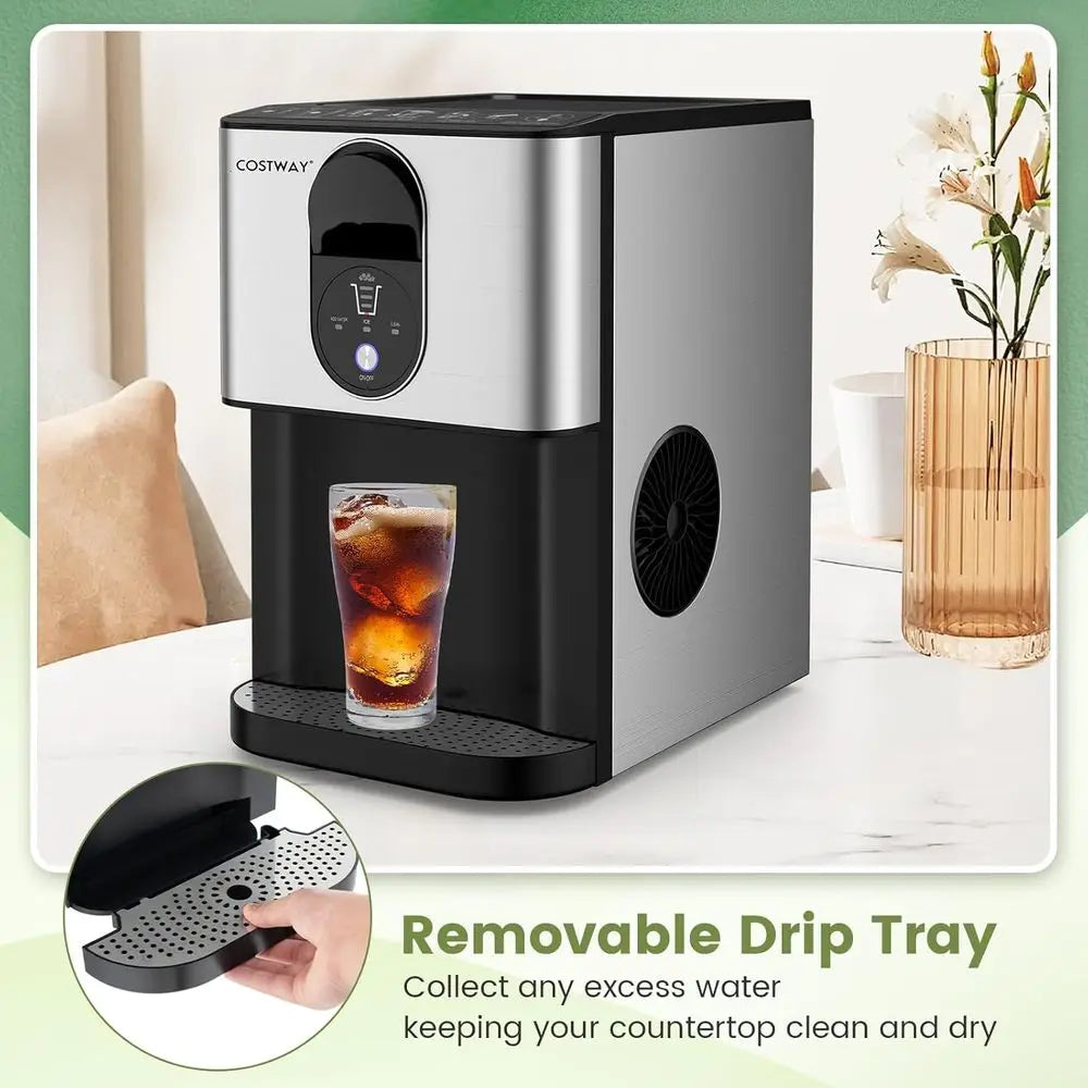 Costway Pebble Ice Dispenser with Self-Cleaning