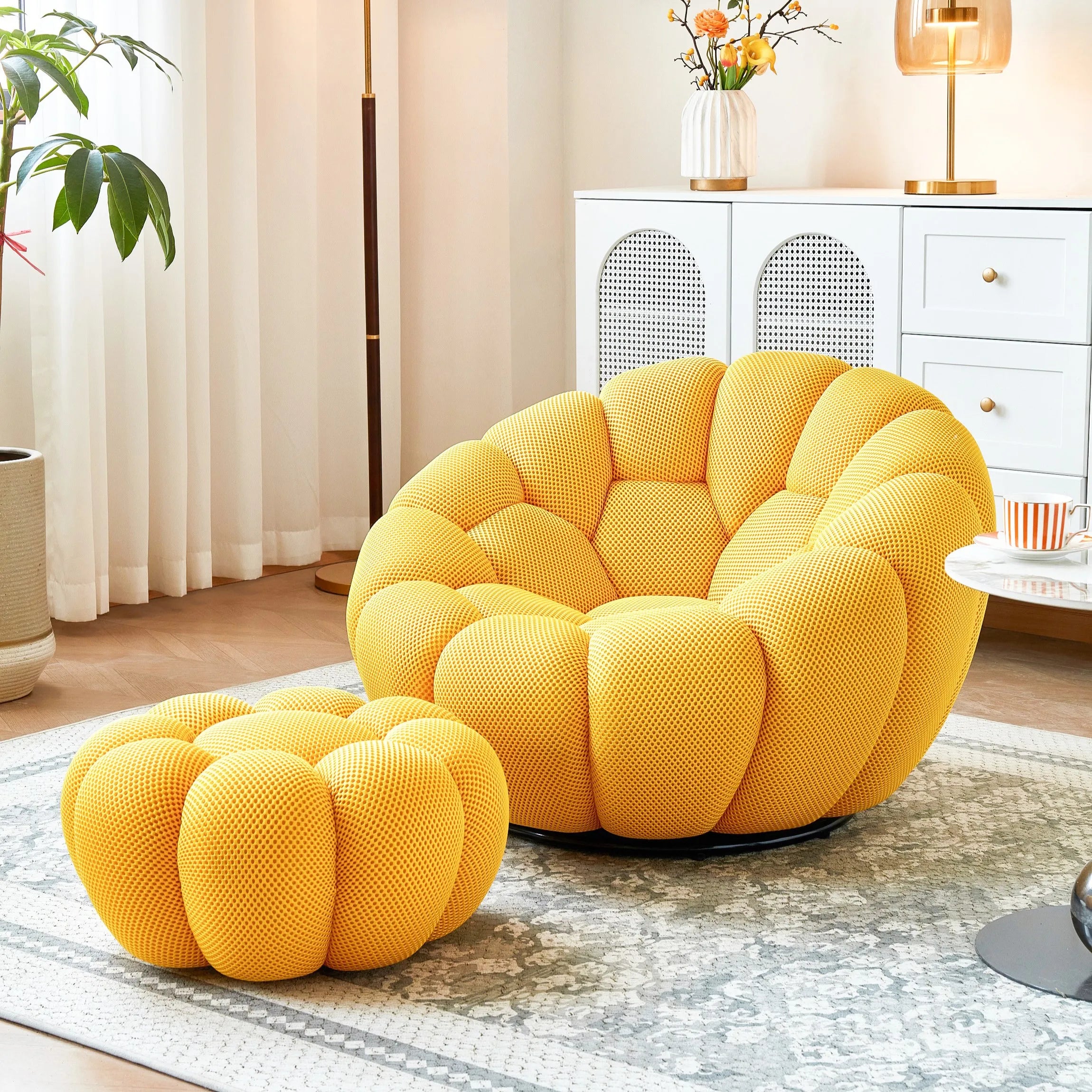 Pumpkin Lazy Sofa, Minimalist Rochburg Football Sofa
