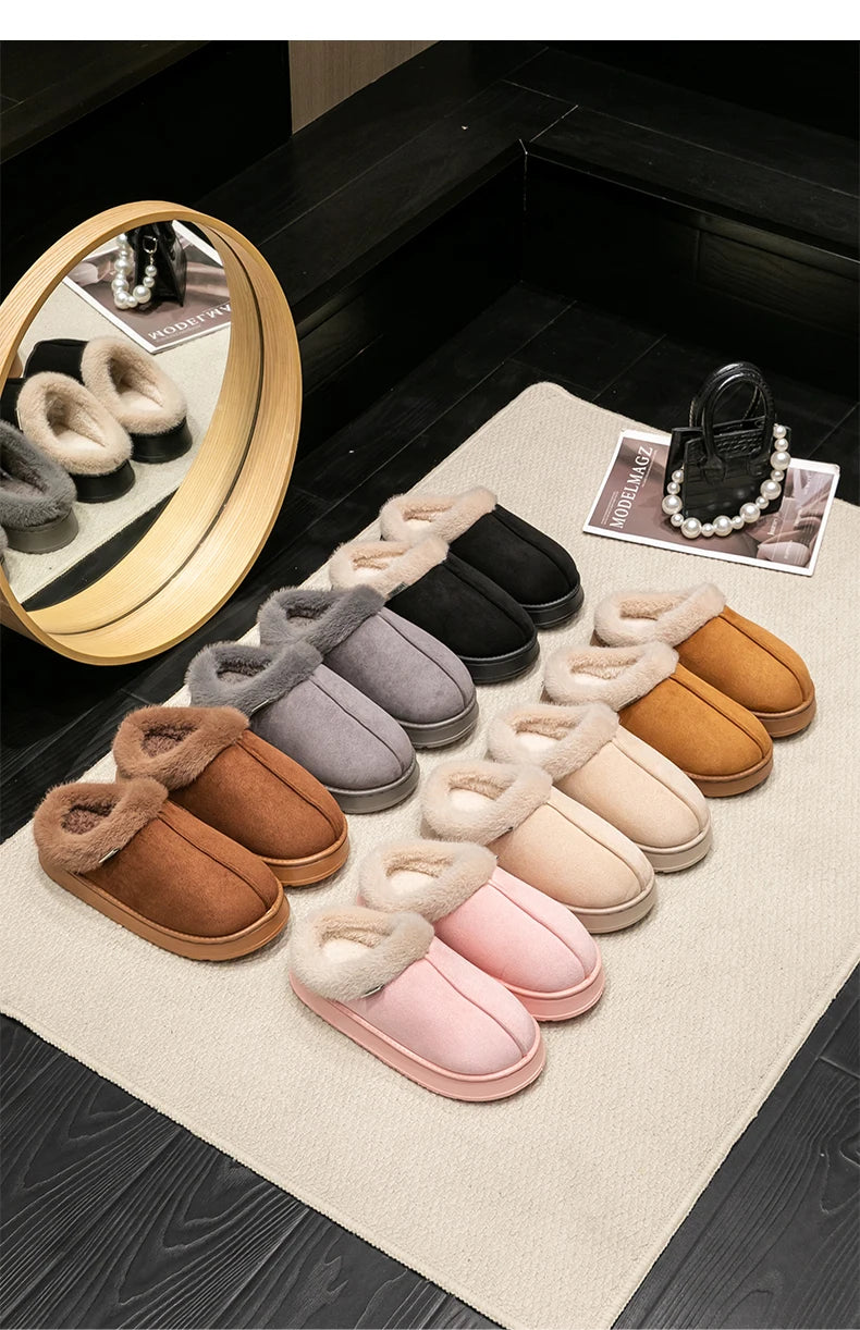 Fashion Unisex Fluffy Slippers for Autumn and Winter