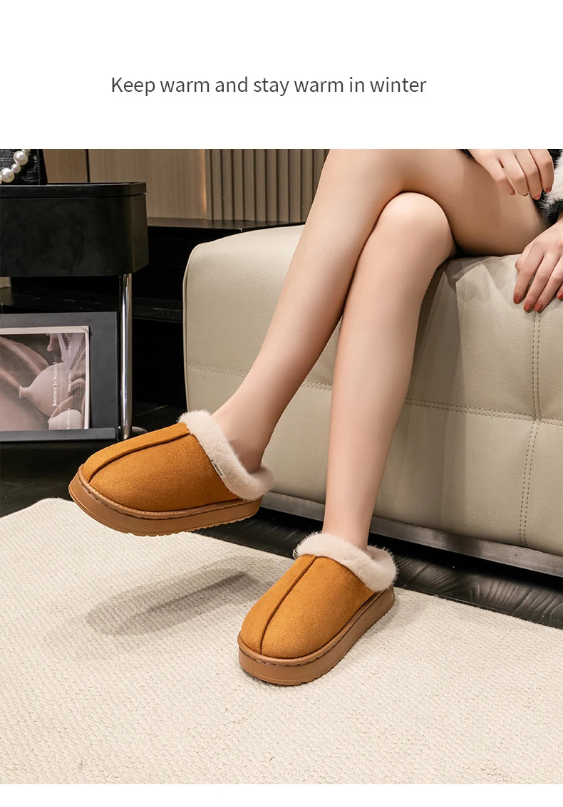 Fashion Unisex Fluffy Slippers for Autumn and Winter