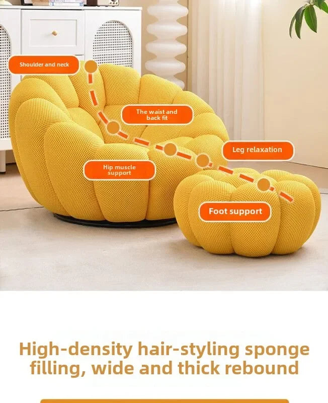 Pumpkin Lazy Sofa, Minimalist Rochburg Football Sofa