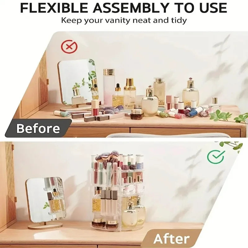 360 ° Rotatable Cosmetics Storage Rack