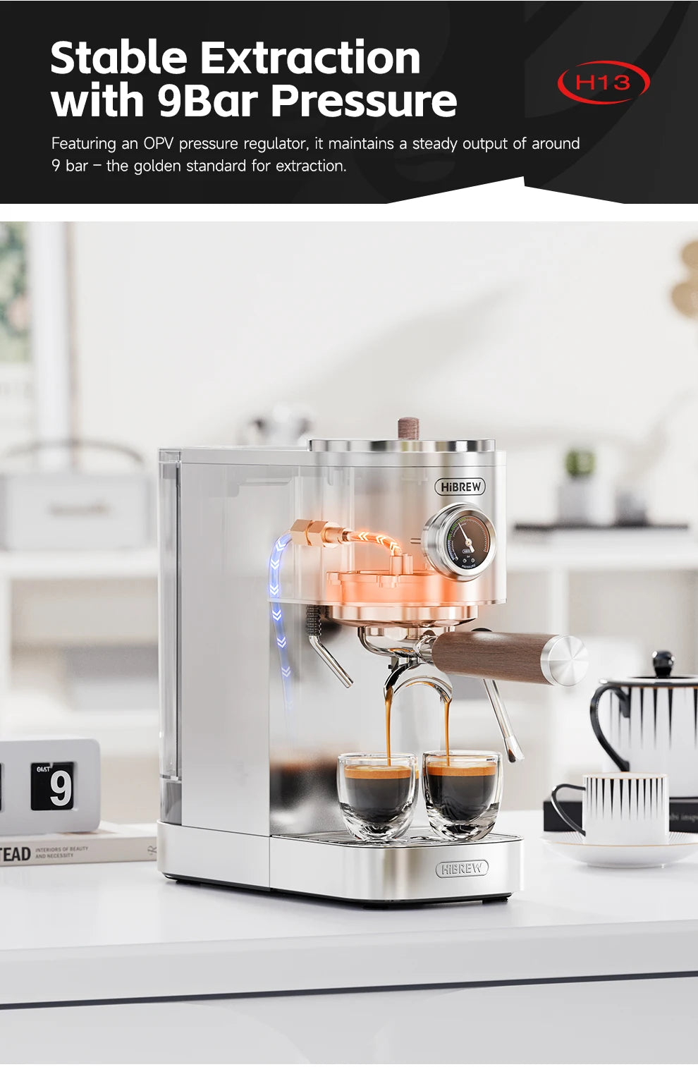 HiBREW H13 20bar Semi-automatic Espresso Machine
