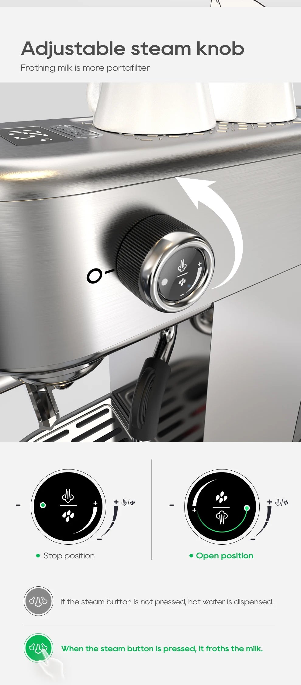 HiBREW 20Bar Semi-Automatic Espresso Machine