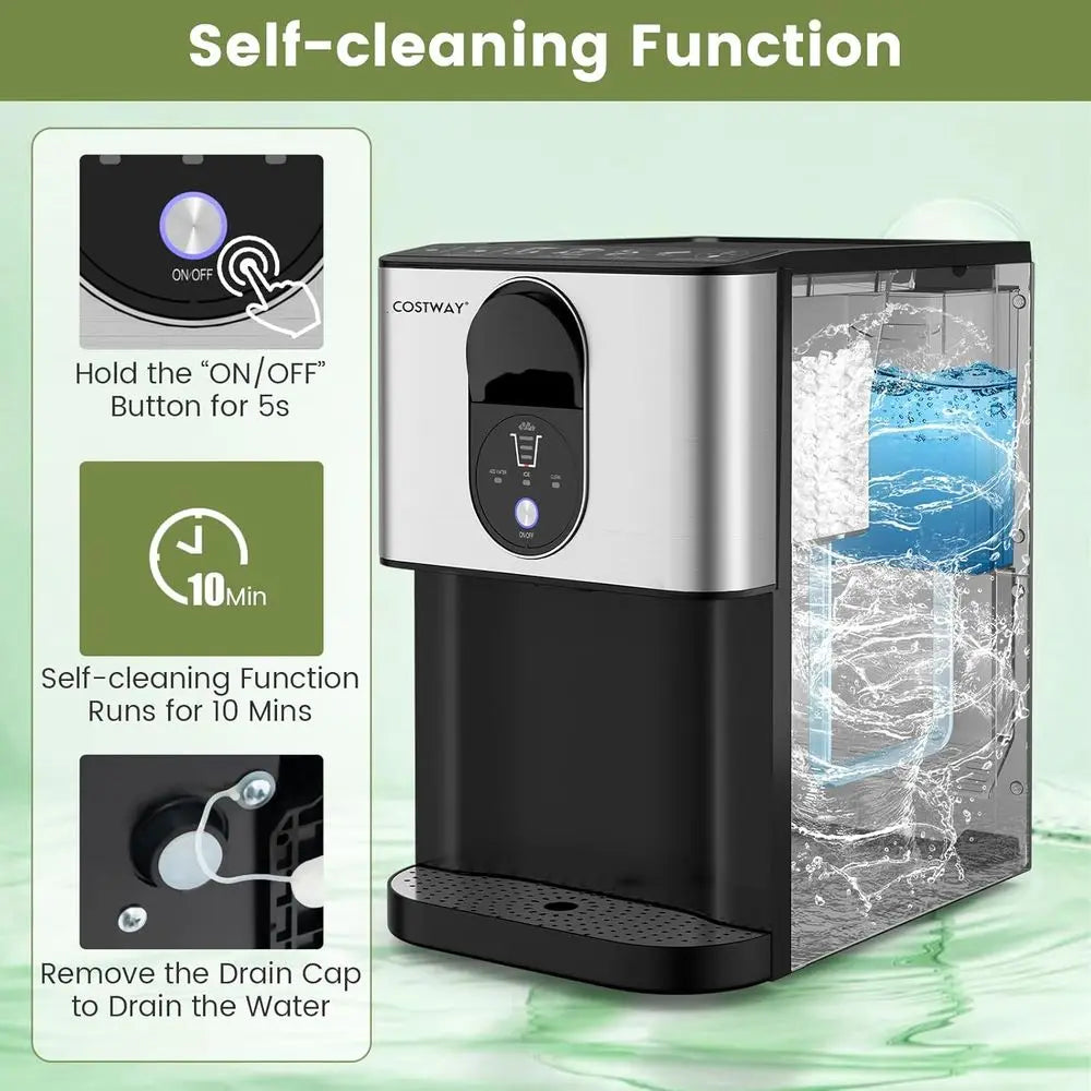 Costway Pebble Ice Dispenser with Self-Cleaning