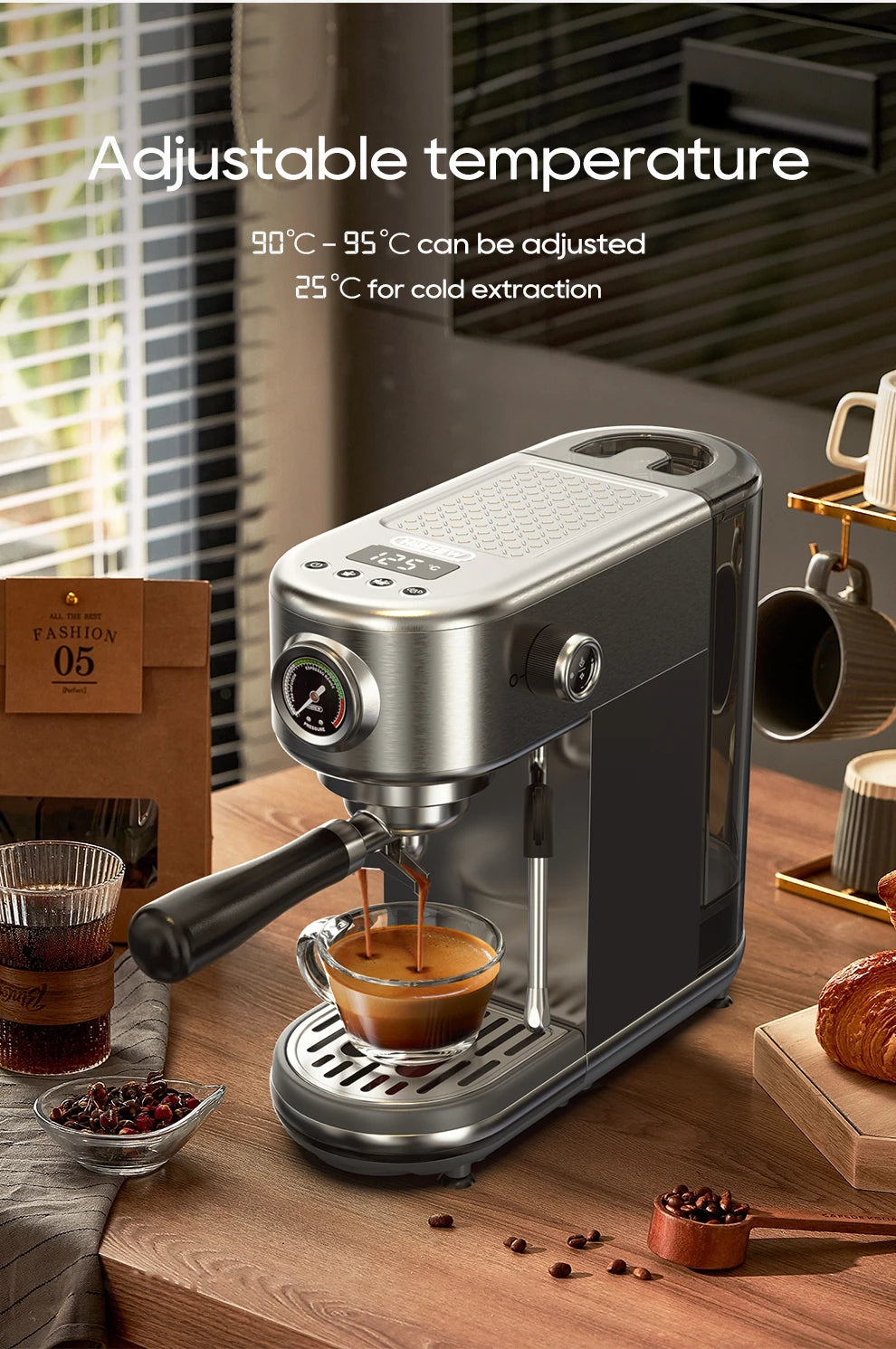 HiBREW 20Bar Semi-Automatic Espresso Machine