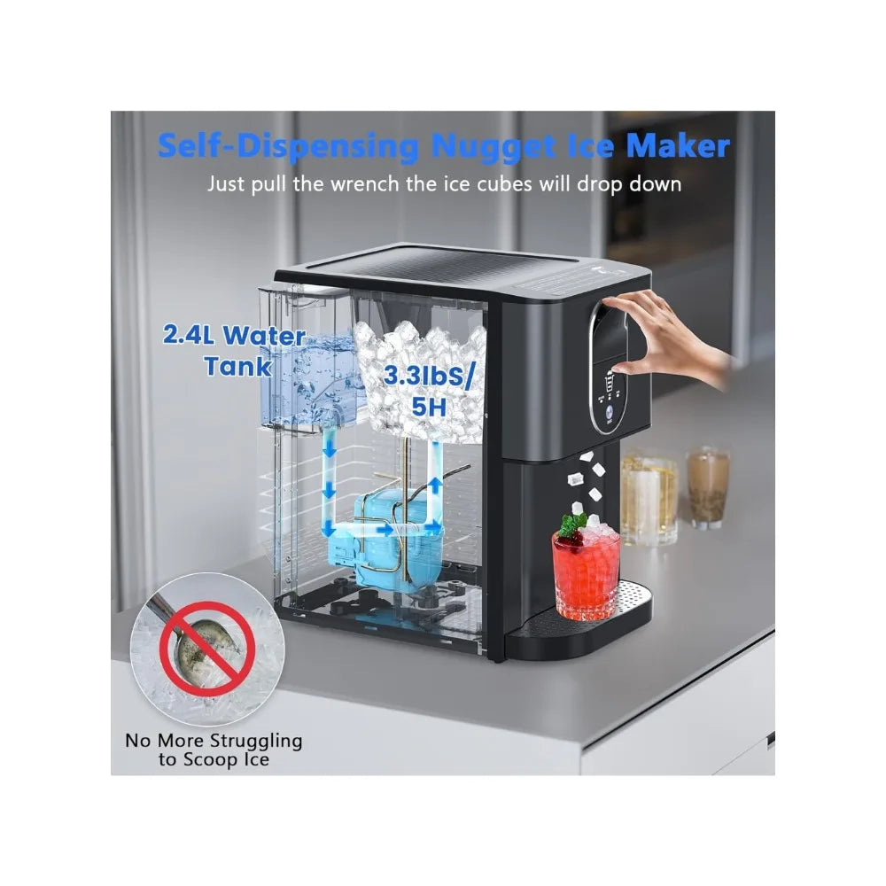Nugget Ice Maker Machine with Dispenser
