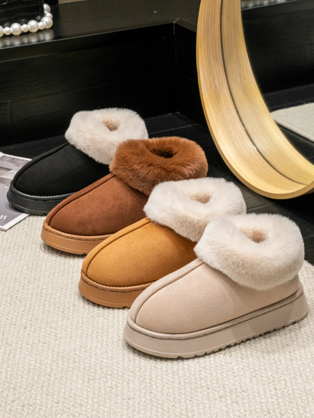 Plush Faux Fur Fashion Snow Boots