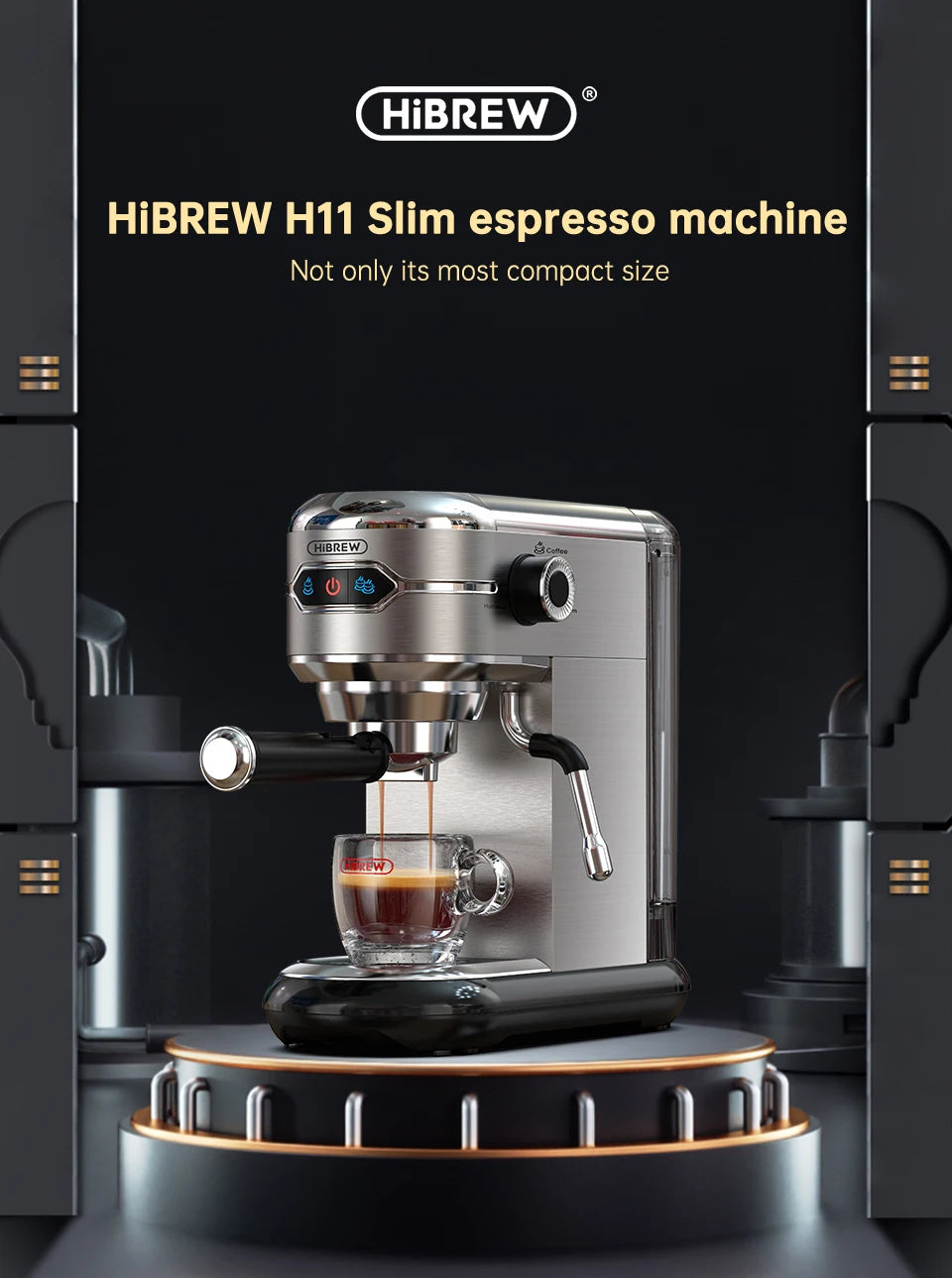 HiBREW H11 20 Bar Semi-Automatic Espresso Machine
