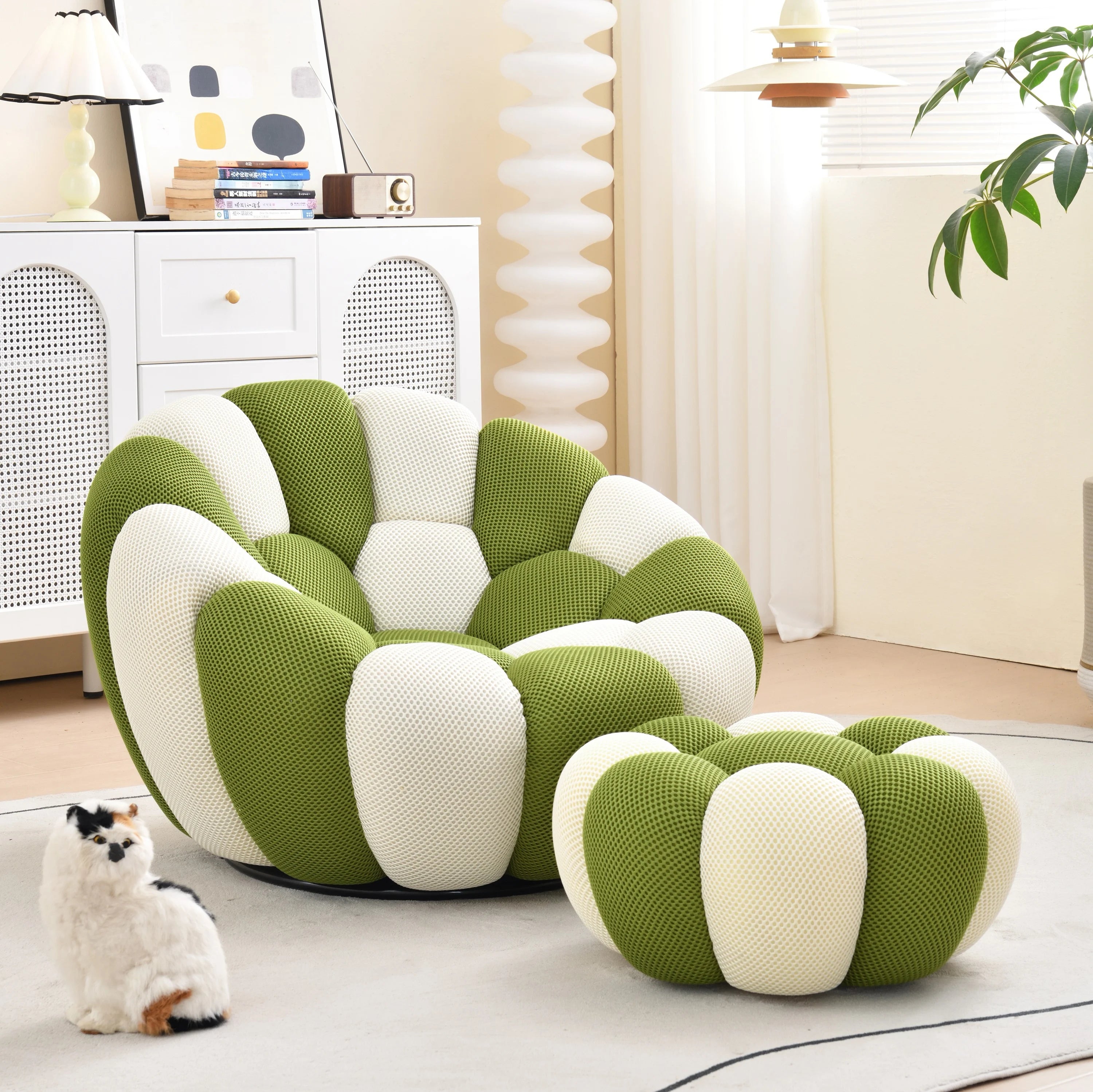 Pumpkin Lazy Sofa, Minimalist Rochburg Football Sofa