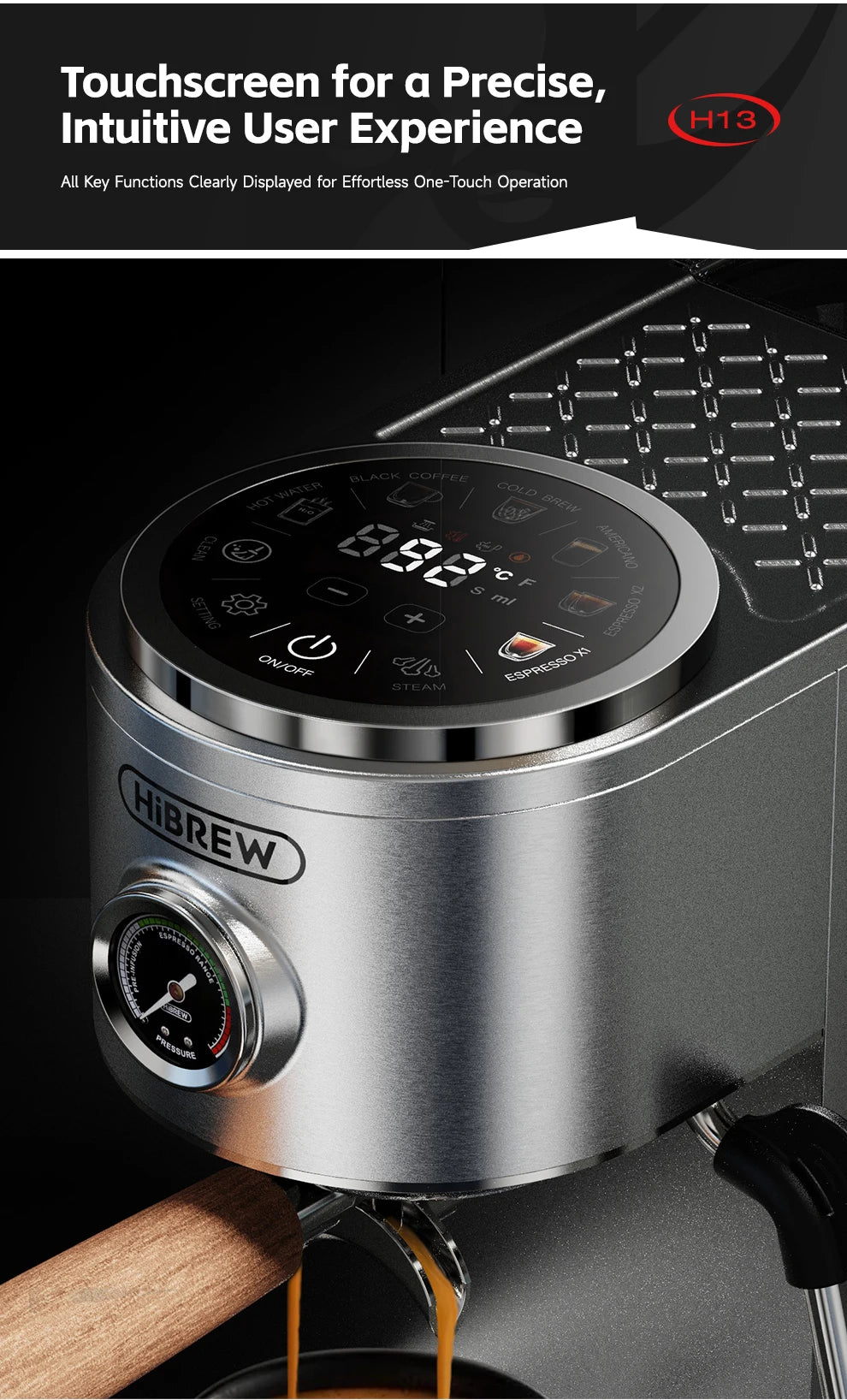 HiBREW H13 20bar Semi-automatic Espresso Machine