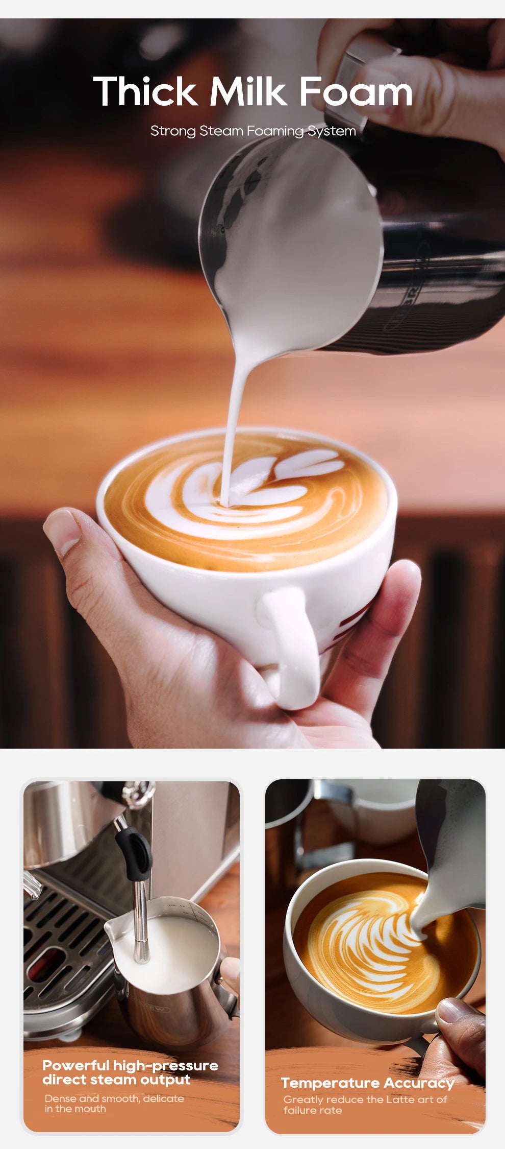 HiBREW 20Bar Semi-Automatic Espresso Machine