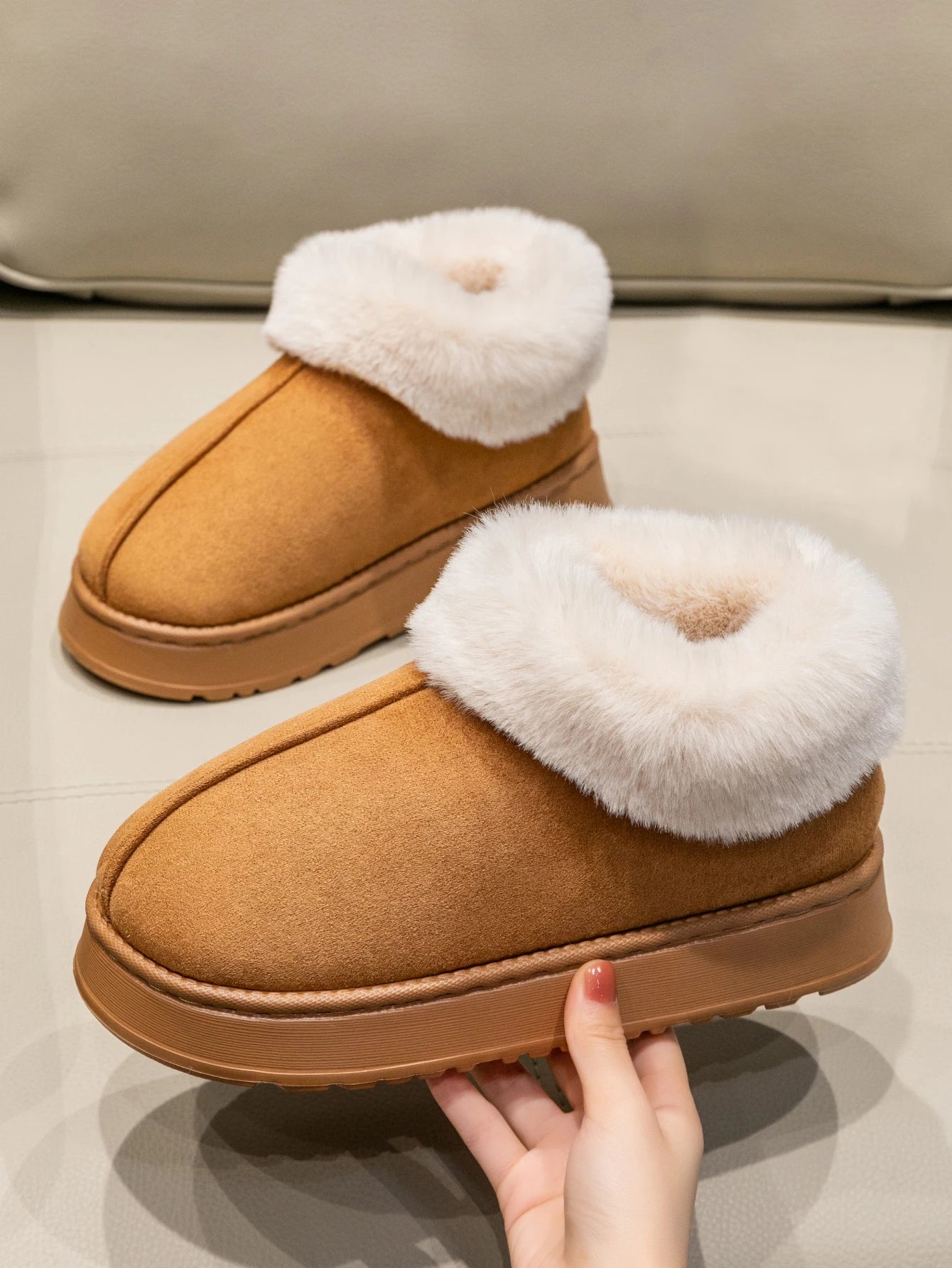 Plush Faux Fur Fashion Snow Boots