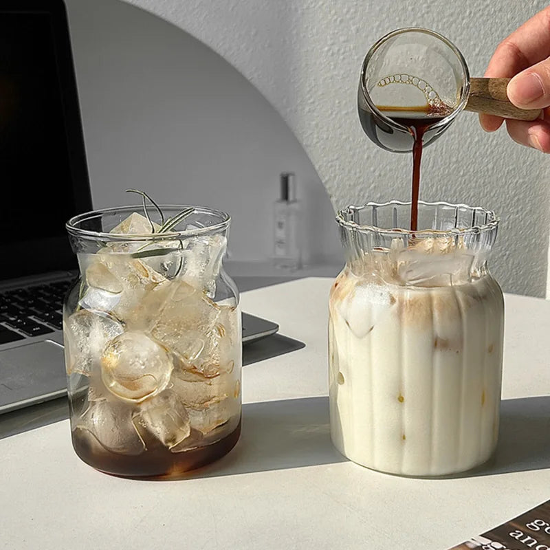 Aesthetic Glass Coffee Cups