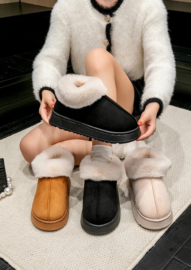 Plush Faux Fur Fashion Snow Boots